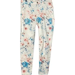 Tie Dye Truth & Theory Pink Floral Skinny Leg Pants